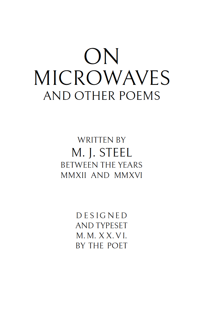 On Microwaves and Other Poems